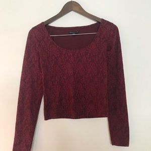 American Eagle Long Sleeve Crop Top